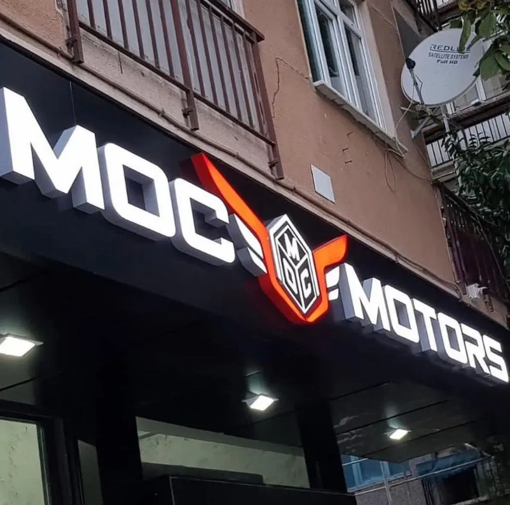 Moc Motors Kabartma Harf Kartal Tabelaci çalışması