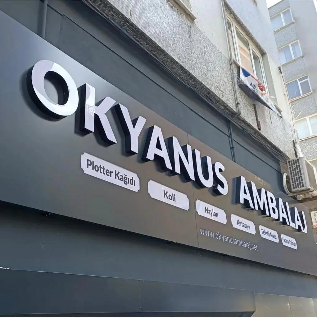 Okyanus Ambalaj Kutu Harf Tabela Esenler Tabelaci çalışması
