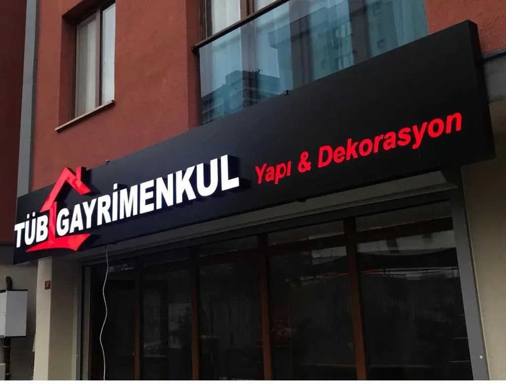 TUB Gayrimenkul Bostancı cephe tabelası uygulaması