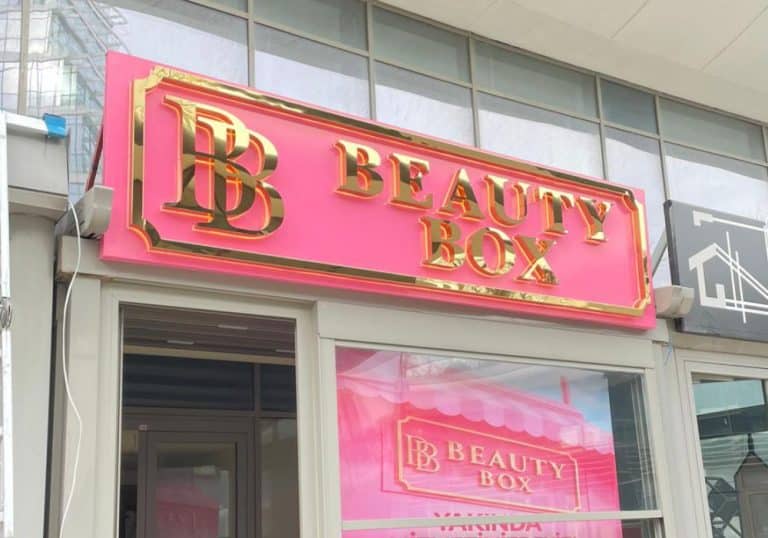 beauty box güzellik merkezi kutu harf tabela imalatı