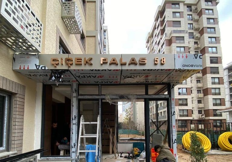 çiçek palas rose gold paslanmaz kutu harf erenköy