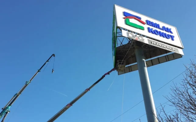 emlak konut totem tabela polat reklam