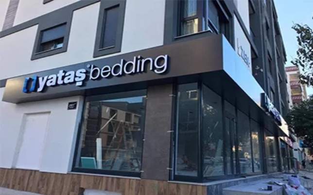 yataş bedding bayi tabelası polat reklam